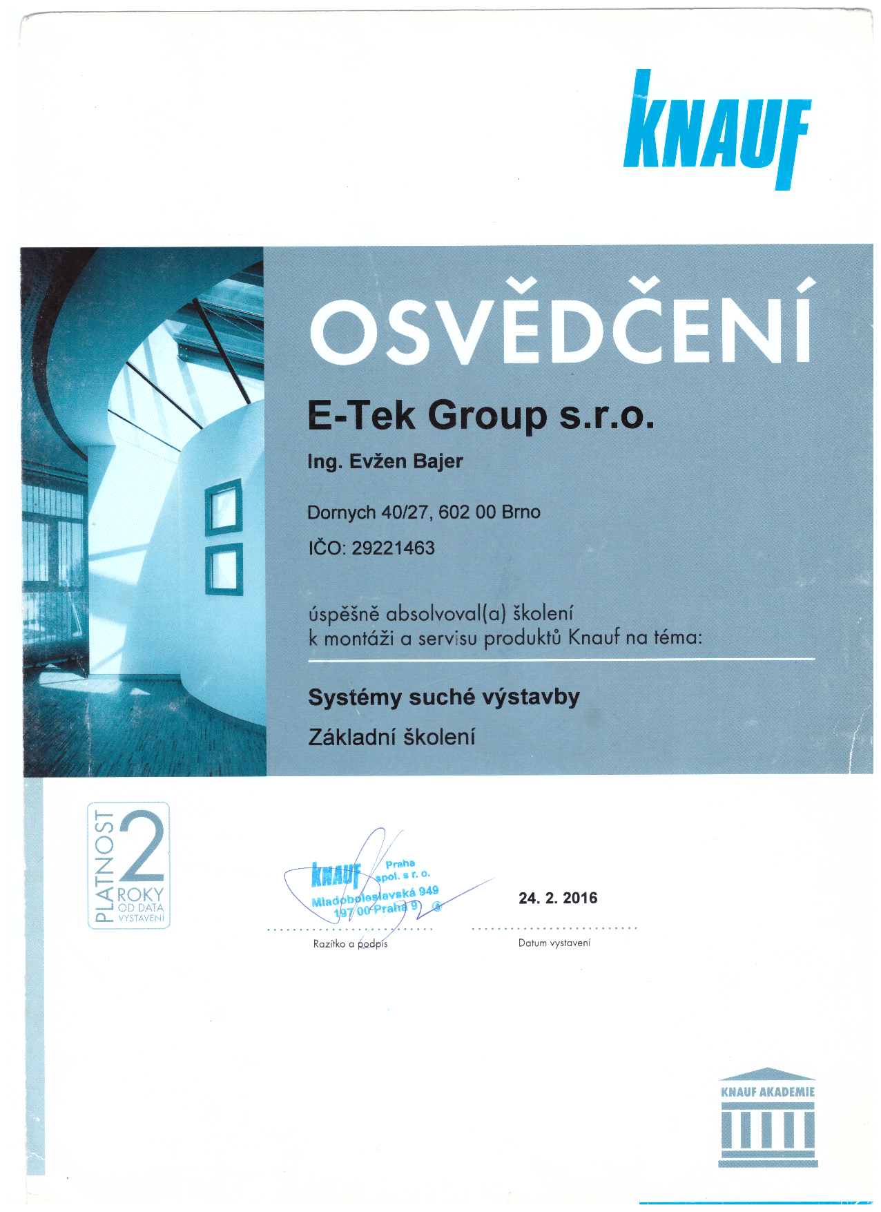 Knauf – Systémy suché výstavby