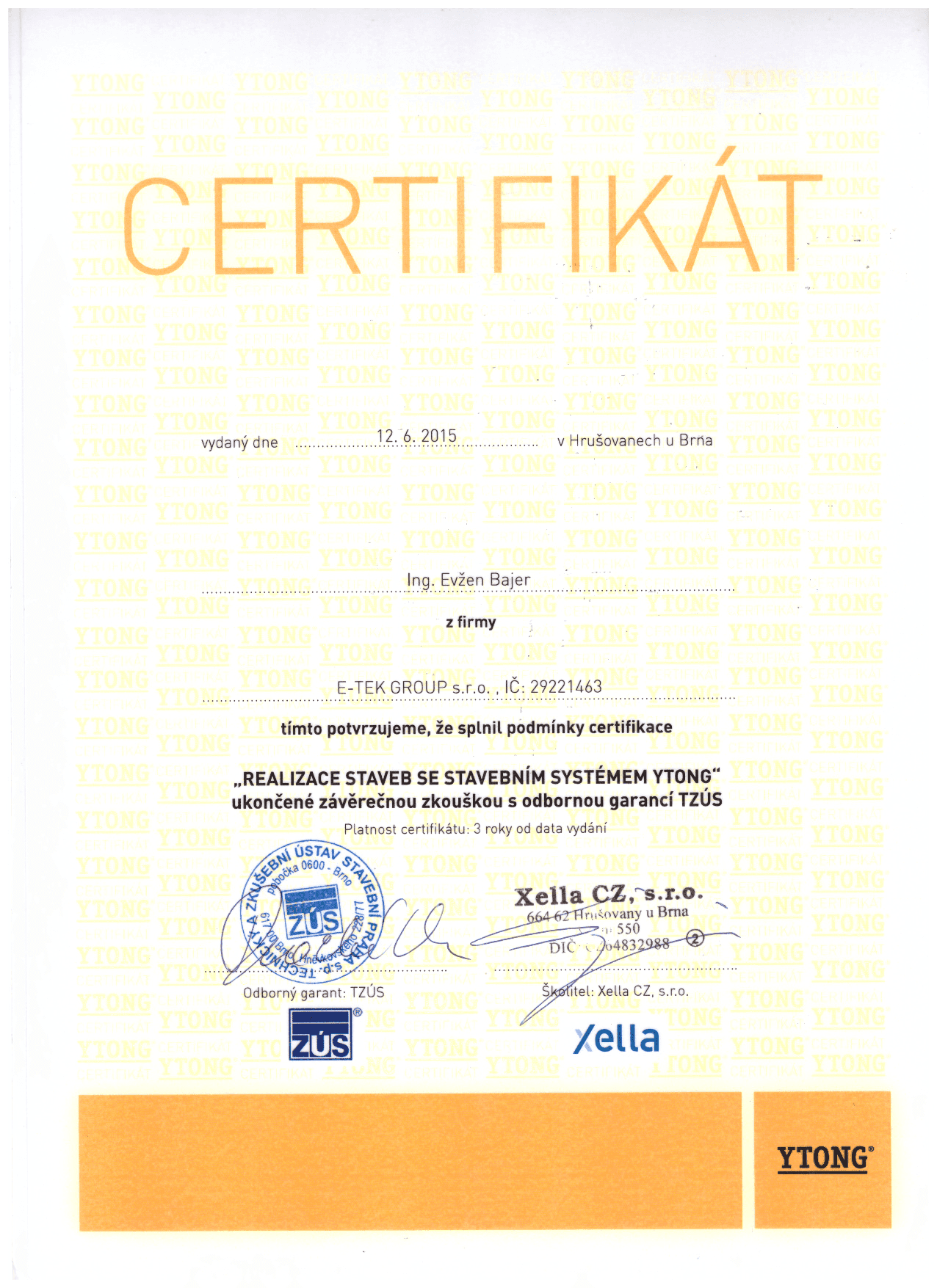 YTONG – Realizace staveb